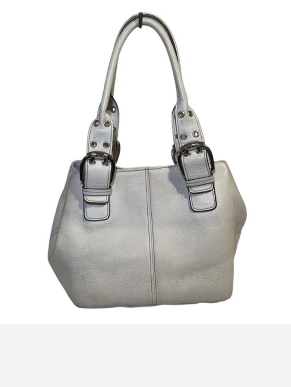 Tignanello Leather Y2K Shoulder Bag White